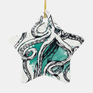 Sealife Octopus Keramisch Ornament