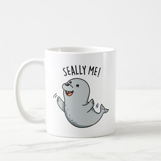 Seally Me Funny Seal Pun Koffiemok (Links)