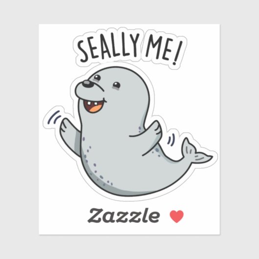 Seally Me Funny Seal Pun Sticker (Vel)
