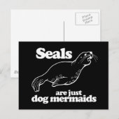 SEALS ZIJN ALLEEN DOG MERMAIDS BRIEFKAART (Voorkant / Achterkant)