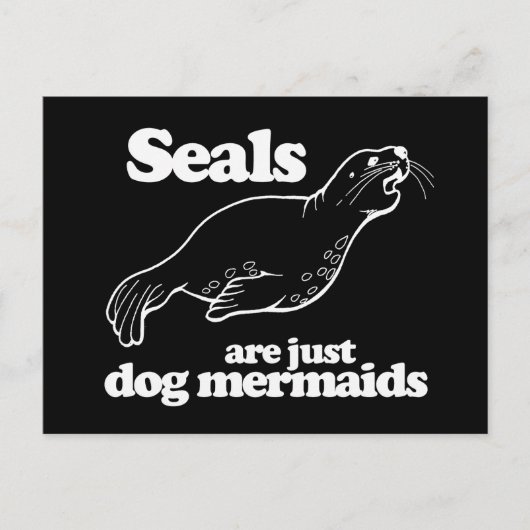 SEALS ZIJN ALLEEN DOG MERMAIDS BRIEFKAART (Voorkant)