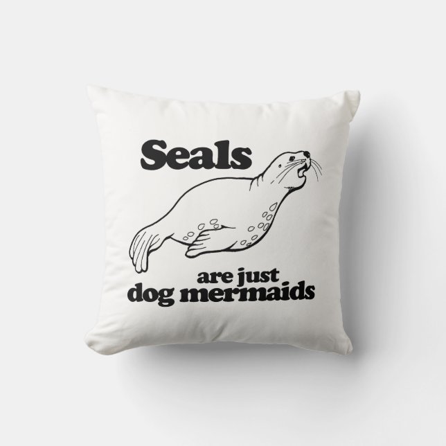 SEALS ZIJN ALLEEN DOG MERMAIDS - KUSSEN (Voorkant)