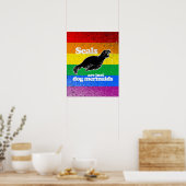 SEALS ZIJN ALLEEN DOG MERMAIDS POSTER (Keuken)