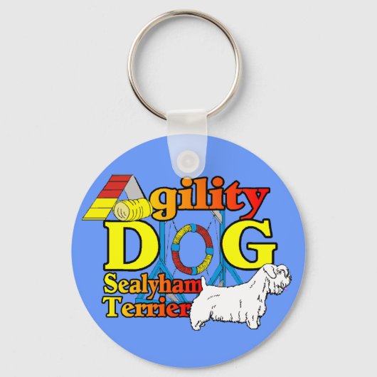 Sealyham_Terrier_Agility Sleutelhanger (Voorkant)