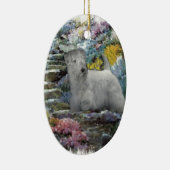 Sealyham Terrier Art Keramisch Ornament (Rechts)