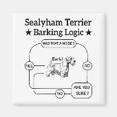 Sealyham Terrier Barking Logica Grappige Hond Sarc Magneet (Voorkant)