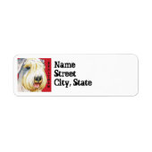 Sealyham Terrier Color Block Etiket (Voorkant)