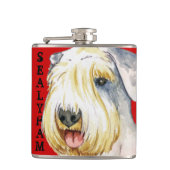 Sealyham Terrier Color Block Heupfles (Voorkant)