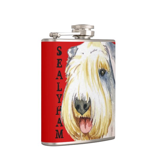 Sealyham Terrier Color Block Heupfles (Rechts)