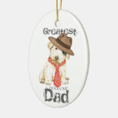 Sealyham Terrier Dad Ceramic Ornament (Links)