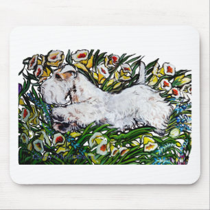 Sealyham Terrier Daffodils Muismat