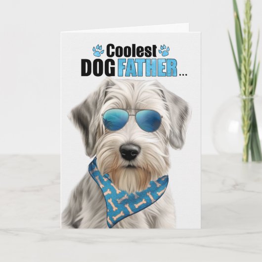 Sealyham Terrier Dog Coolest Dad Vaderdag Feestdagen Kaart (Voorkant)