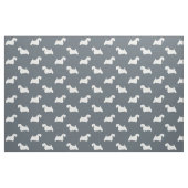 Sealyham Terrier Dog Silhouettes Patterned Stof (Fat Quarter)