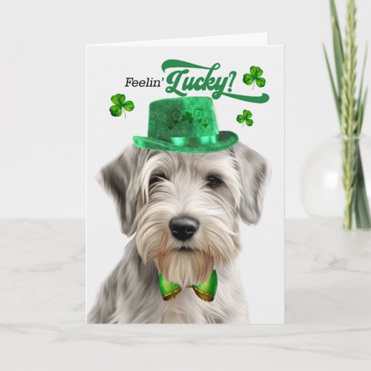 Sealyham Terrier Feelin' Lucky St Patrick's Day Feestdagen Kaart (Voorkant)