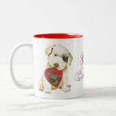 Sealyham Terrier Heart Ma Two-Tone Coffee Mok (Links)