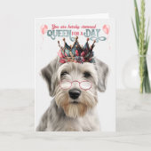 Sealyham Terrier Hond Koningin Dag Grappige Verjaa Kaart (Voorkant)