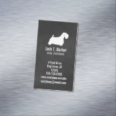 Sealyham Terriër Hond Silhouet Verticaal Visitekaartje Magneet (Voorbeeld)