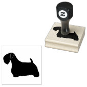 Sealyham Terrier Hondenras Silhouette Rubberstempel (Gestempeld)