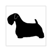 Sealyham Terrier Hondenras Silhouette Rubberstempel (Afrduk)