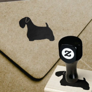 Sealyham Terrier Hondenras Silhouette Rubberstempel