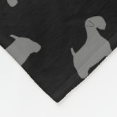 Sealyham Terrier Hondenras Silhouettes Pattern Fleece Deken (Hoek)
