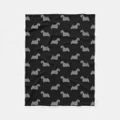 Sealyham Terrier Hondenras Silhouettes Pattern Fleece Deken (Voorkant)