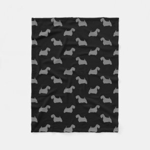 Sealyham Terrier Hondenras Silhouettes Pattern Fleece Deken