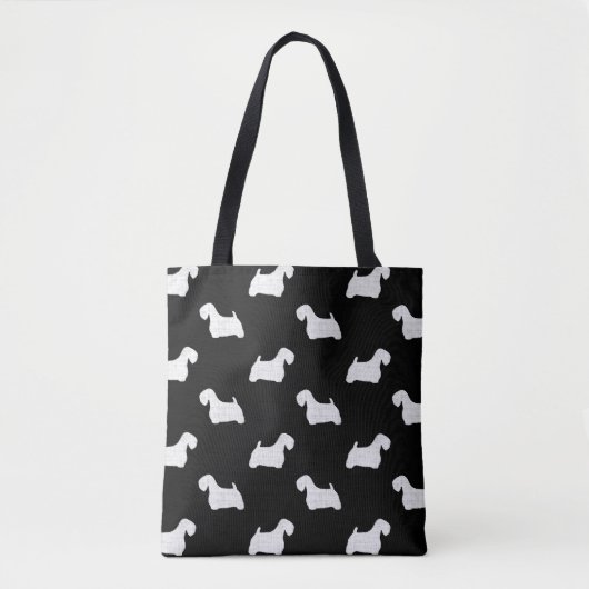 Sealyham Terrier Hondenras Silhouettes Patterned Tote Bag (Voorkant)