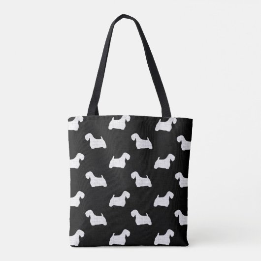 Sealyham Terrier Hondenras Silhouettes Patterned Tote Bag (Achterkant)