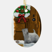 Sealyham Terrier Kerstcadeaus Ornament (Achterkant)