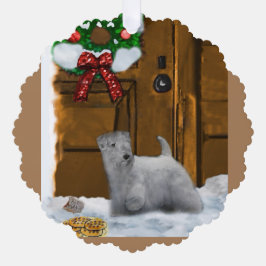 Sealyham Terrier-kerstcadeaus Ornament Kaart