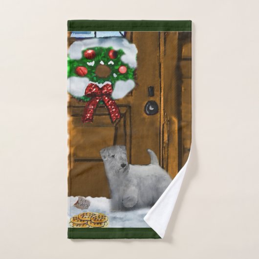 Sealyham Terrier Kerstmis Bad Handdoek (Handdoek)