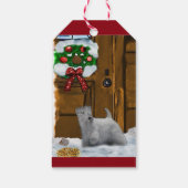 Sealyham Terrier Kerstmis Cadeaulabel (Achterkant)