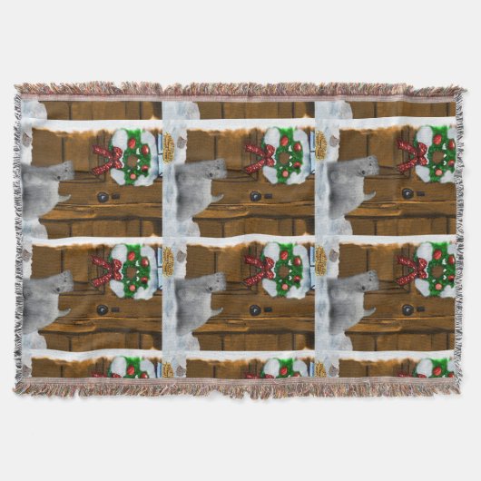 Sealyham Terrier Kerstmis Deken (Voorkant)