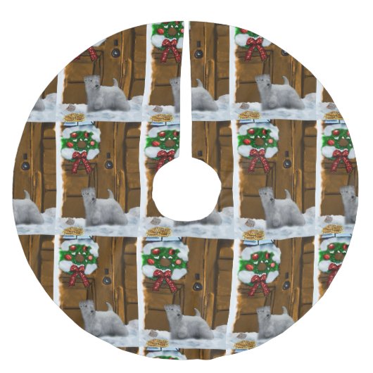 Sealyham Terrier Kerstmis Kerstboom Rok (Voorkant)