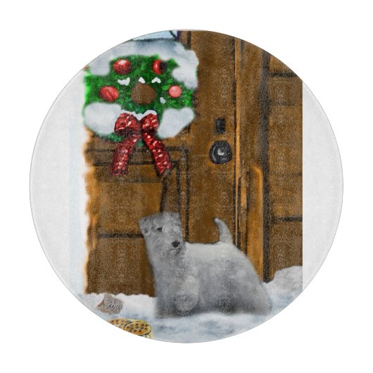 Sealyham Terrier Kerstmis Snijplank (Voorkant)