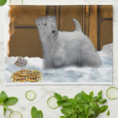 Sealyham Terrier Kerstmis Theedoek (Gevouwen)