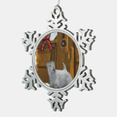 Sealyham Terrier Kerstmis Tin Sneeuwvlok Ornament (Rechts)