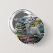 Sealyham Terrier Kunst Ronde Button 5,7 Cm (Voorkant /achterkant)