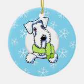 Sealyham Terrier laat het sneeuwen Keramisch Ornament (Voorkant)