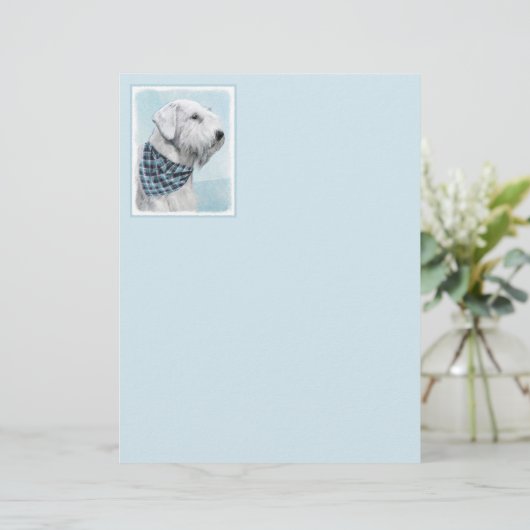 Sealyham Terrier Painting - Cute Original Dog Art (Staand voorkant)