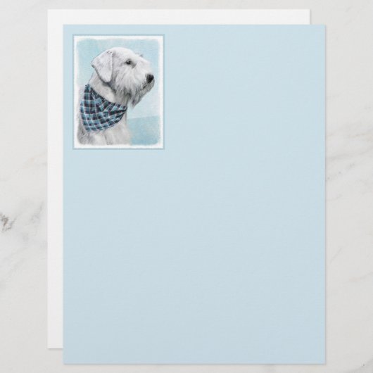 Sealyham Terrier Painting - Cute Original Dog Art (Voorkant / Achterkant)