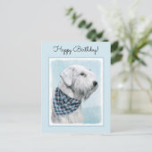 Sealyham Terrier Painting - Cute Original Dog Art Briefkaart (Staand voorkant)