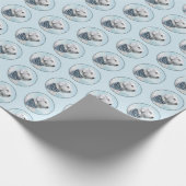 Sealyham Terrier Painting - Cute Original Dog Art Cadeaupapier (Hoek)