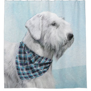 Sealyham Terrier Painting - Cute Original Dog Art Douchegordijn