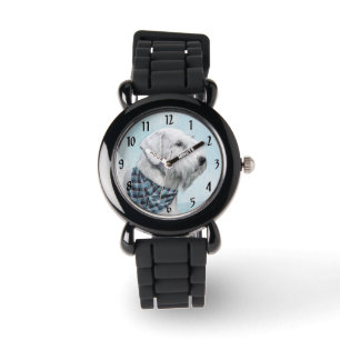 Sealyham Terrier Painting - Cute Original Dog Art Horloge