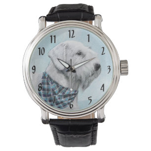 Sealyham Terrier Painting - Cute Original Dog Art Horloge