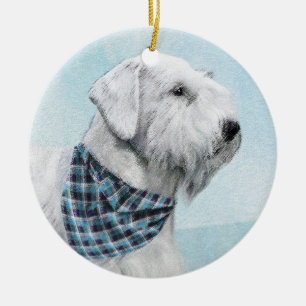 Sealyham Terrier Painting - Cute Original Dog Art Keramisch Ornament