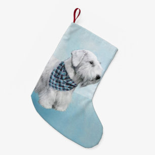 Sealyham Terrier Painting - Cute Original Dog Art Kleine Kerstsok