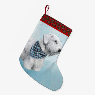 Sealyham Terrier Painting - Cute Original Dog Art Kleine Kerstsok